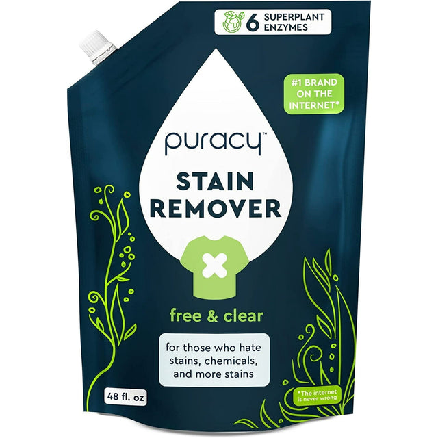 Laundry Stain Remover Refill, Free & Clear, 48 fl.oz. W8